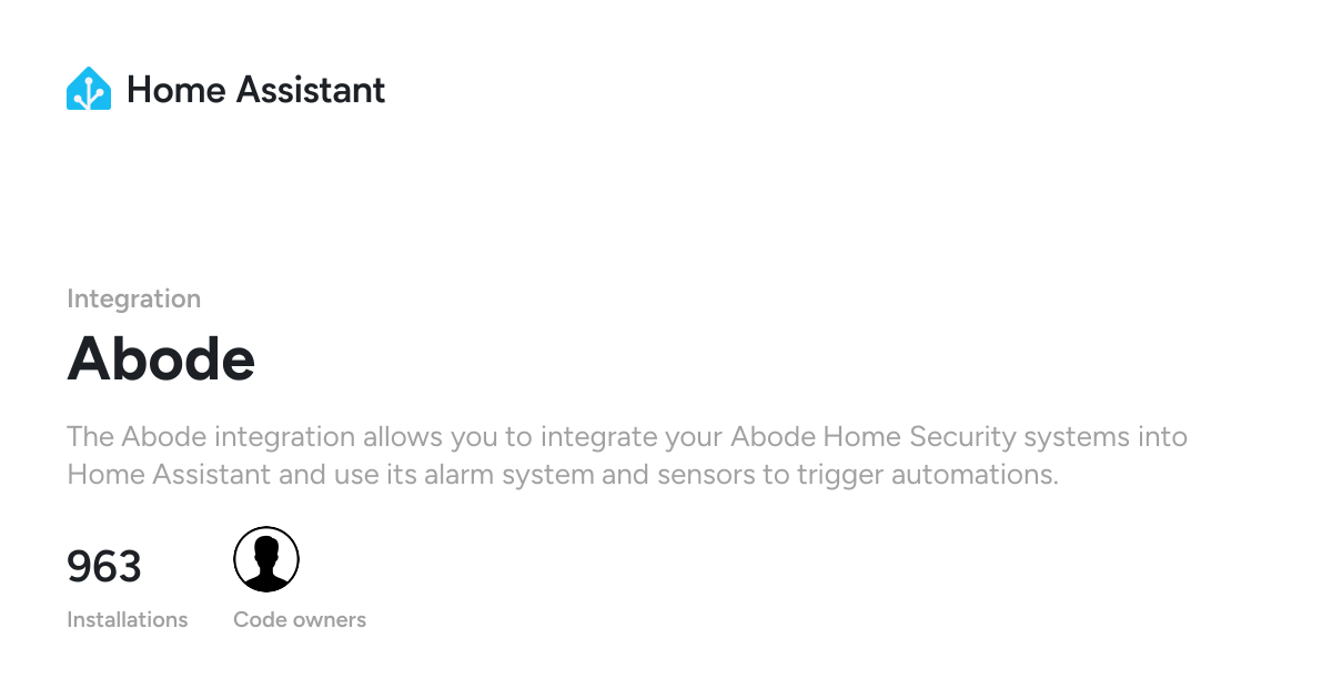 Abode - Home Assistant