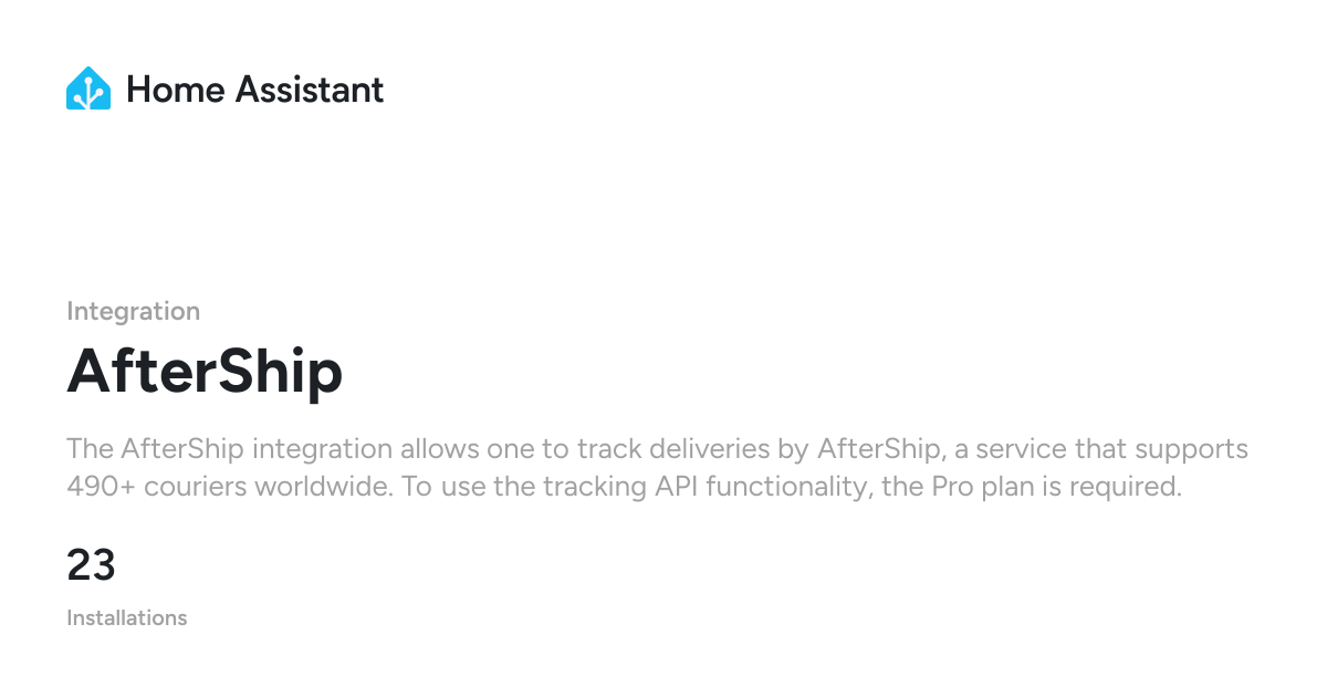 AfterShip - Home Assistant