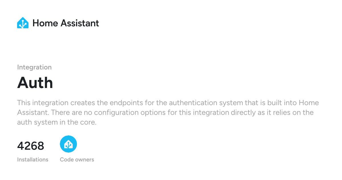 Auth - Home Assistant