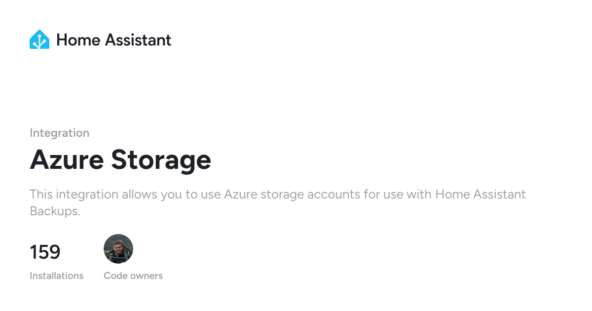 Azure Storage - Home Assistant