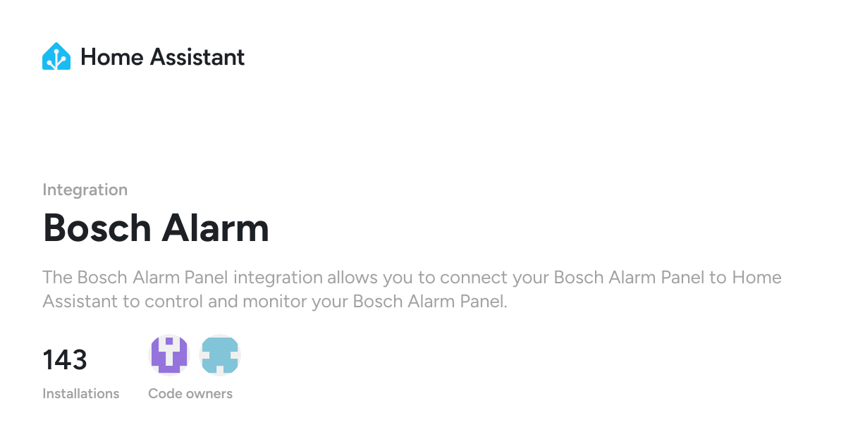 Bosch Alarm - Home Assistant