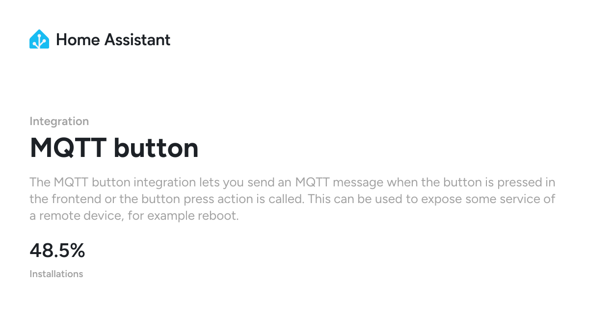 MQTT button - Home Assistant