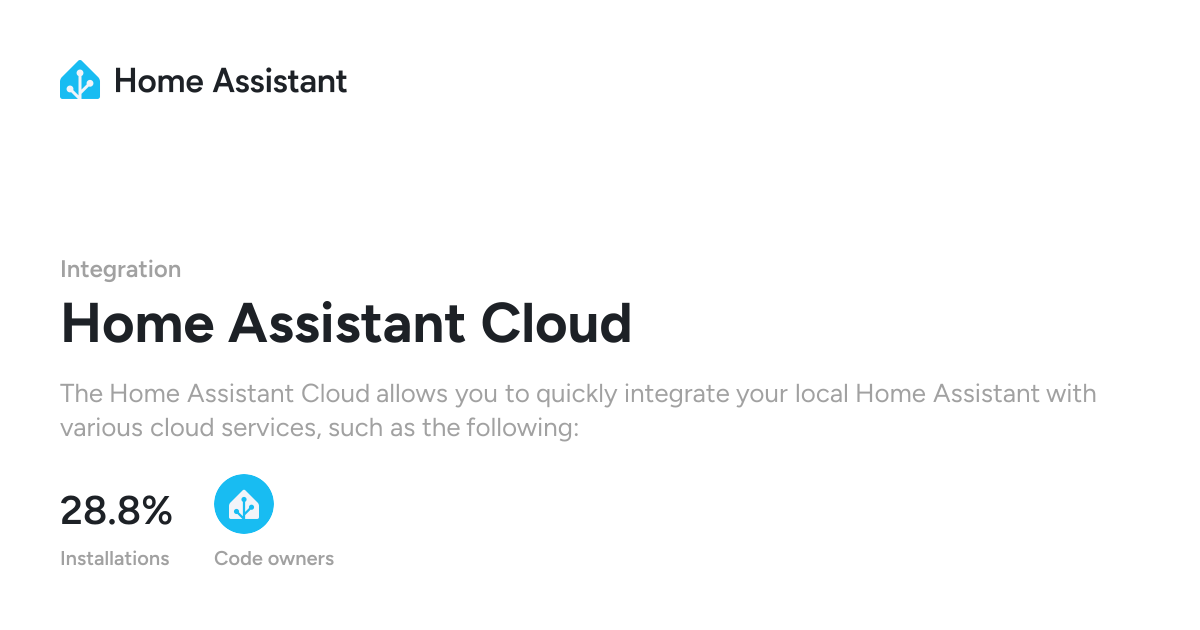 Home Assistant Cloud - Home Assistant
