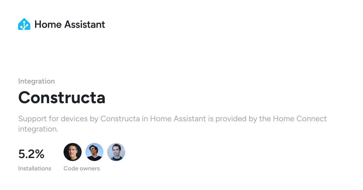 Constructa - Home Assistant