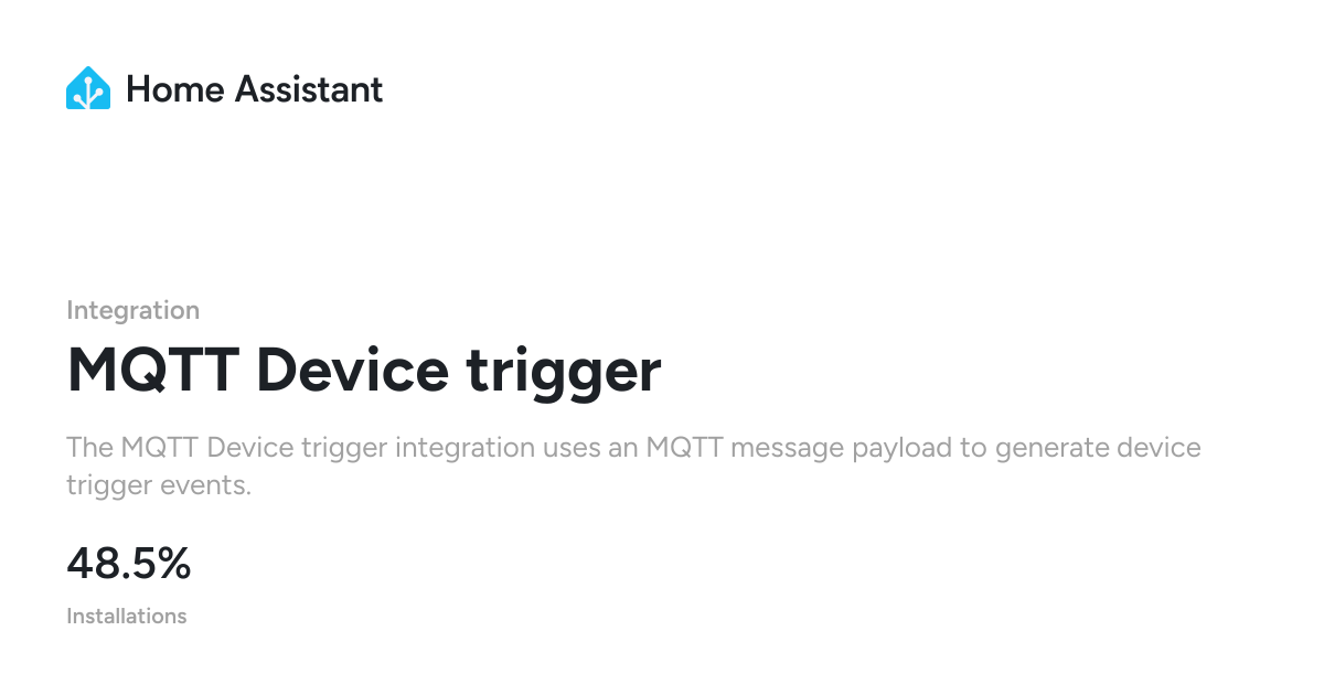 MQTT Device trigger - Home Assistant