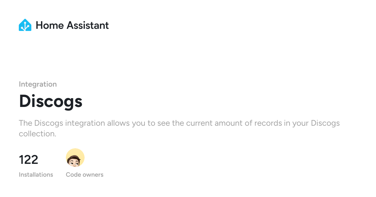 Discogs - Home Assistant