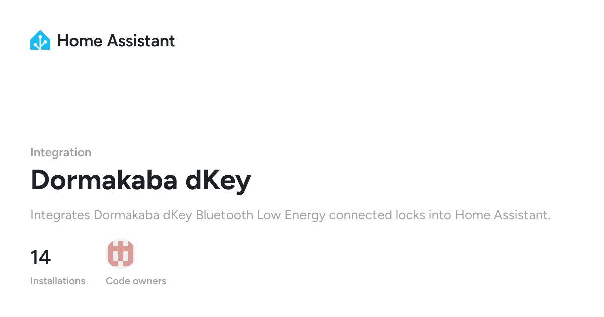 Dormakaba dKey - Home Assistant