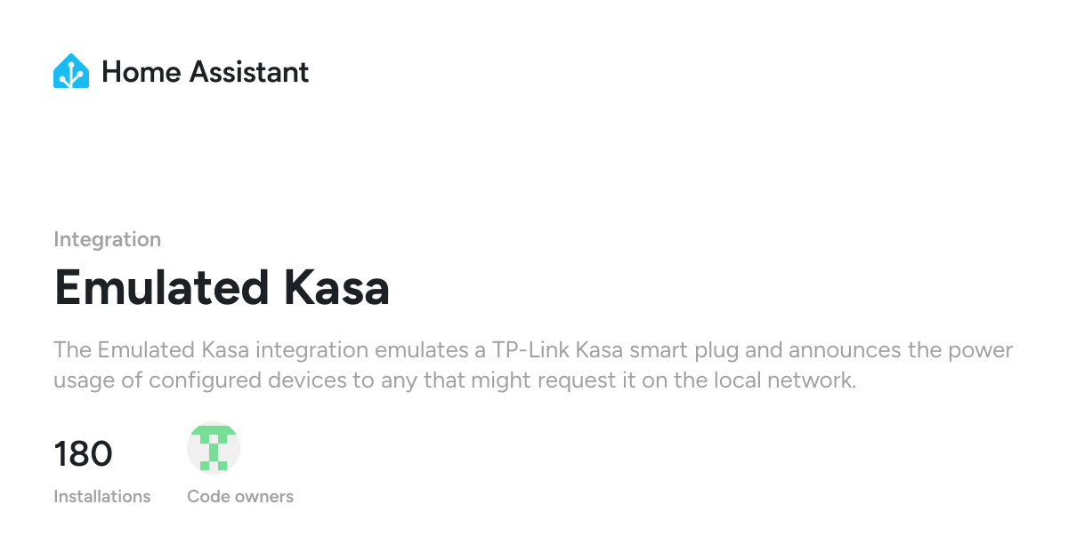 Emulated Kasa - Home Assistant
