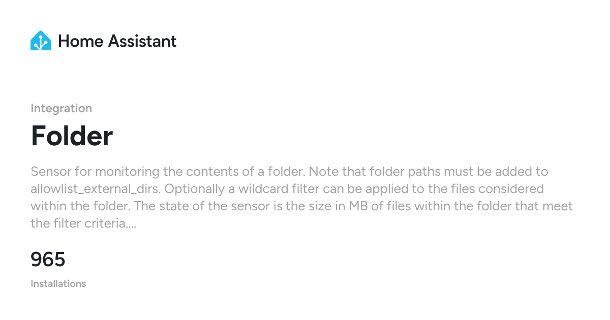 Folder - Home Assistant