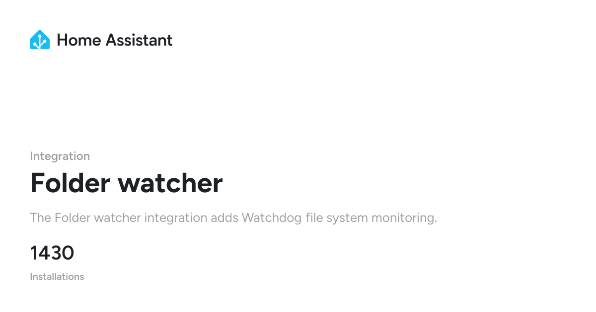 Folder watcher - Home Assistant