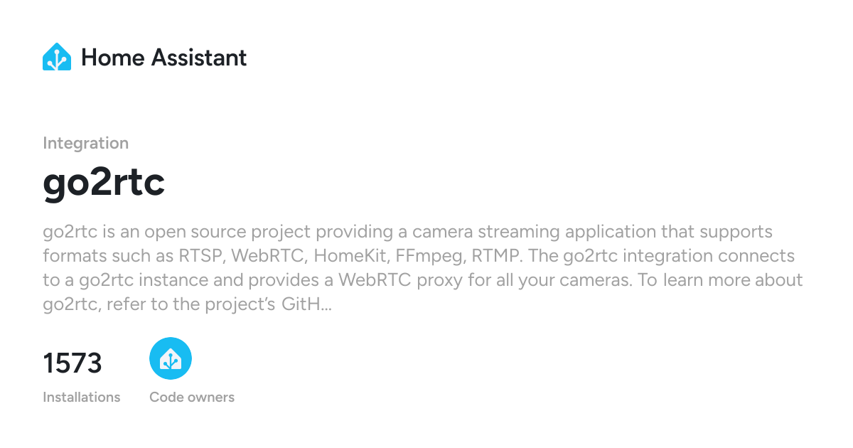 go2rtc - Home Assistant