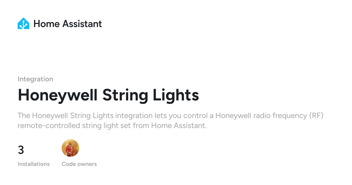 Honeywell String Lights - Home Assistant