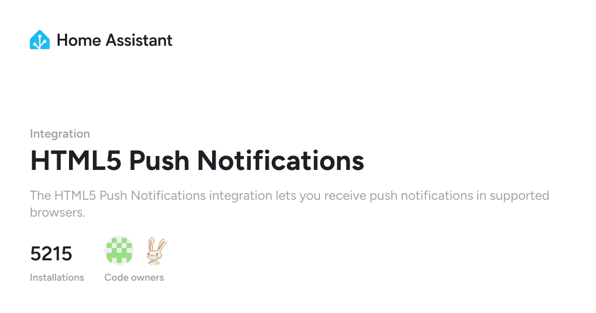 HTML5 Push Notifications - Home Assistant
