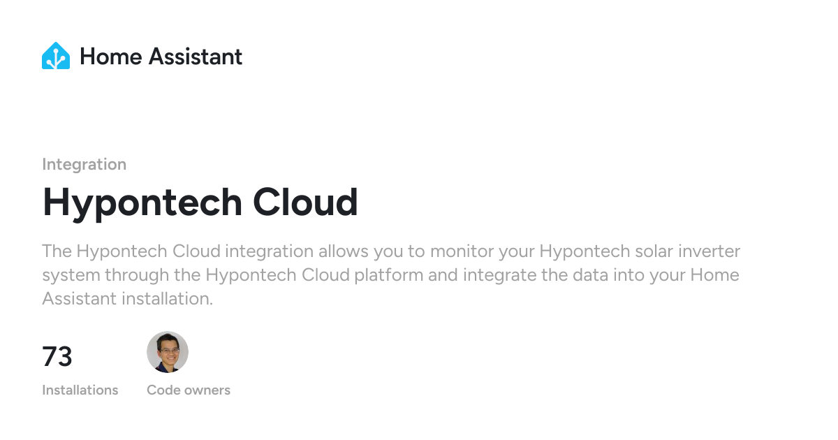Hypontech Cloud - Home Assistant