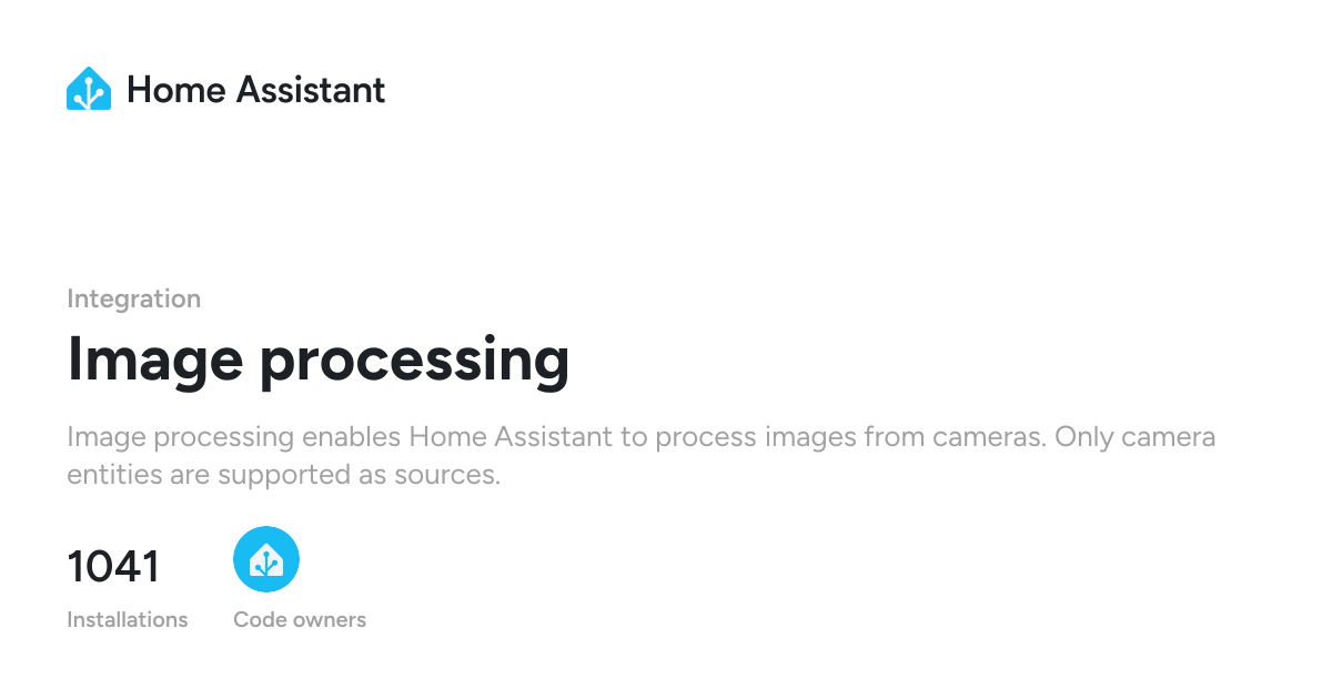 Image processing - Home Assistant