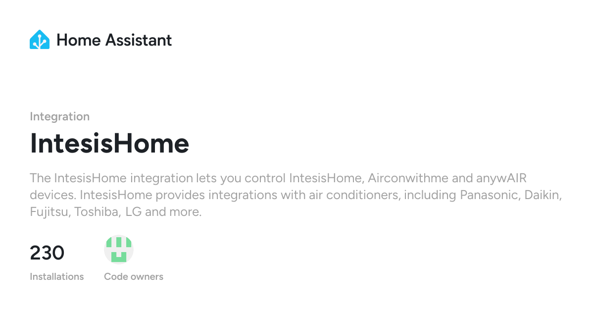 IntesisHome - Home Assistant