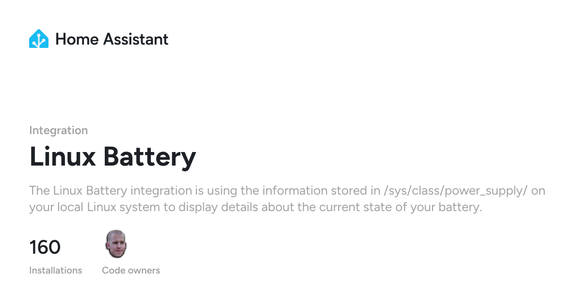 Linux Battery - Home Assistant