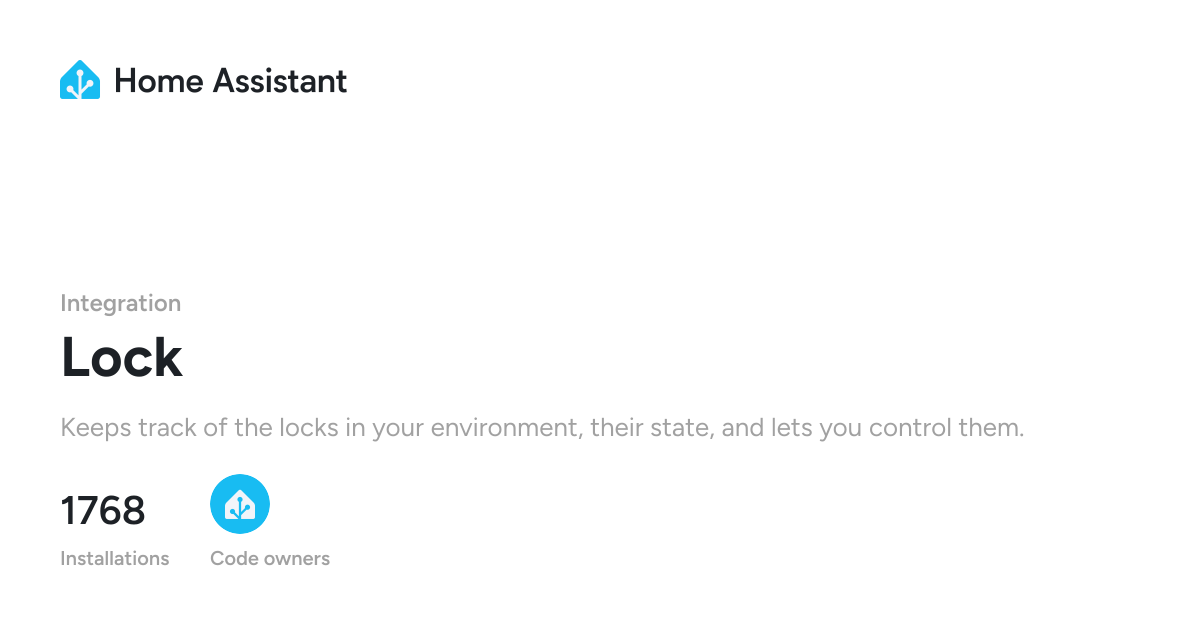 Lock - Home Assistant