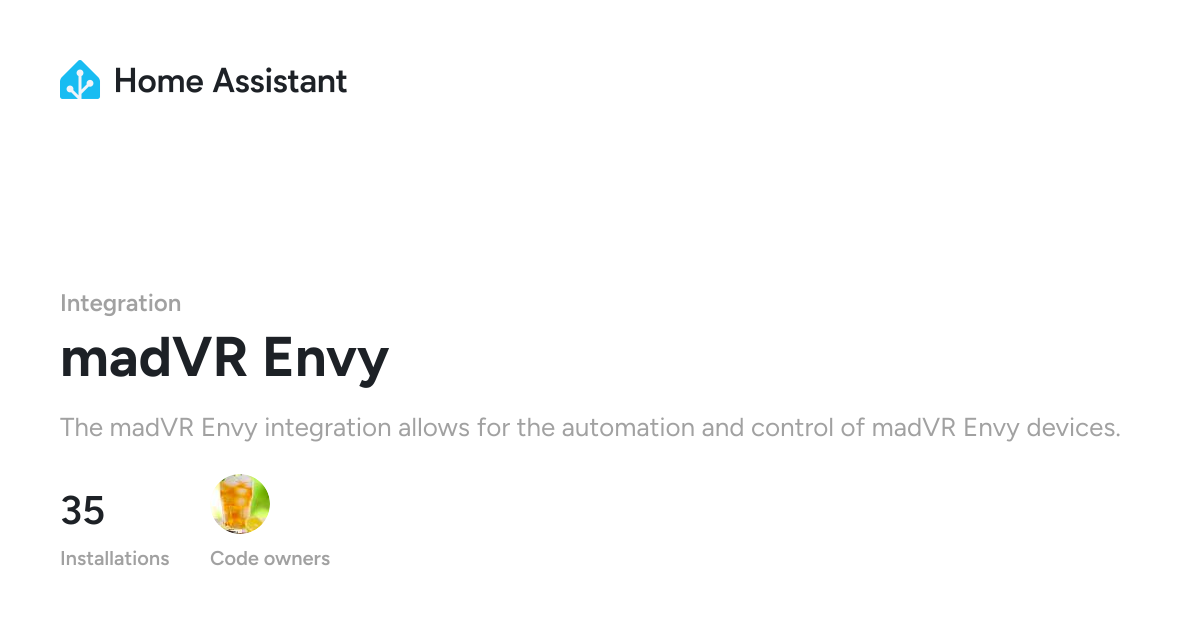 madVR Envy - Home Assistant