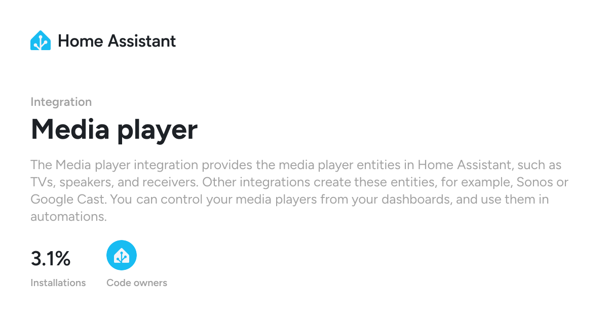 Media player - Home Assistant