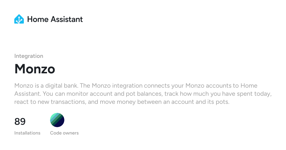 Monzo - Home Assistant