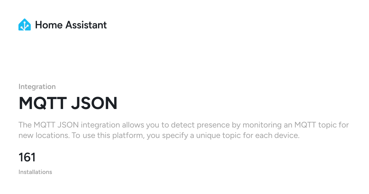 MQTT JSON - Home Assistant