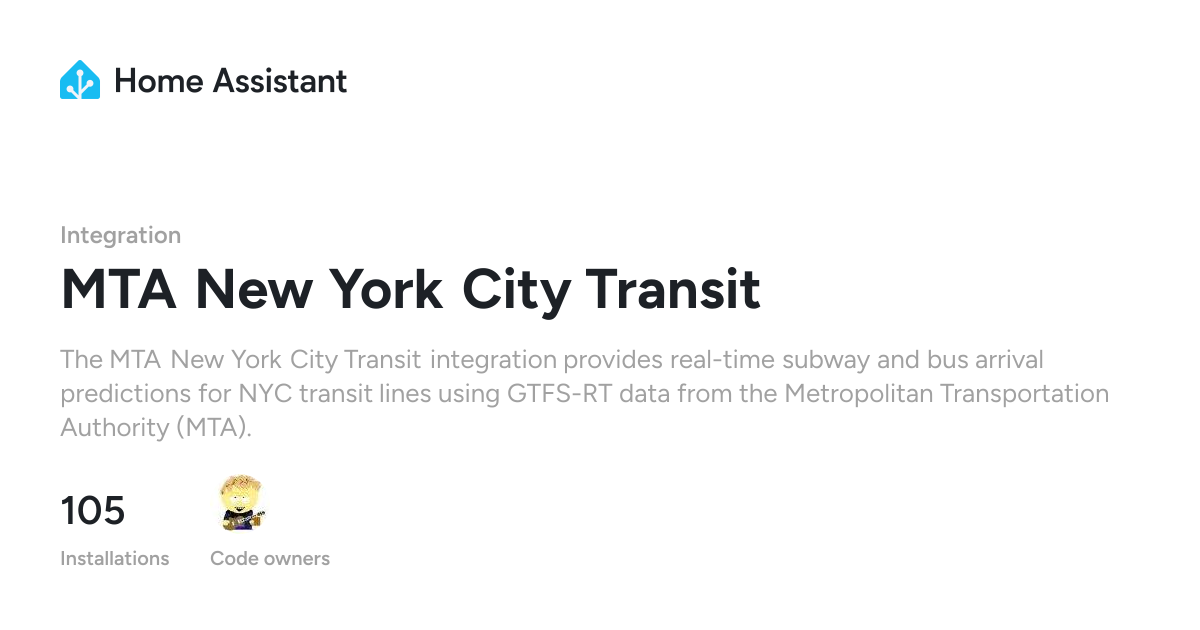 MTA New York City Transit - Home Assistant