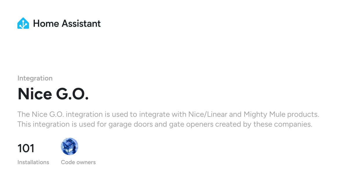 Nice G.O. - Home Assistant