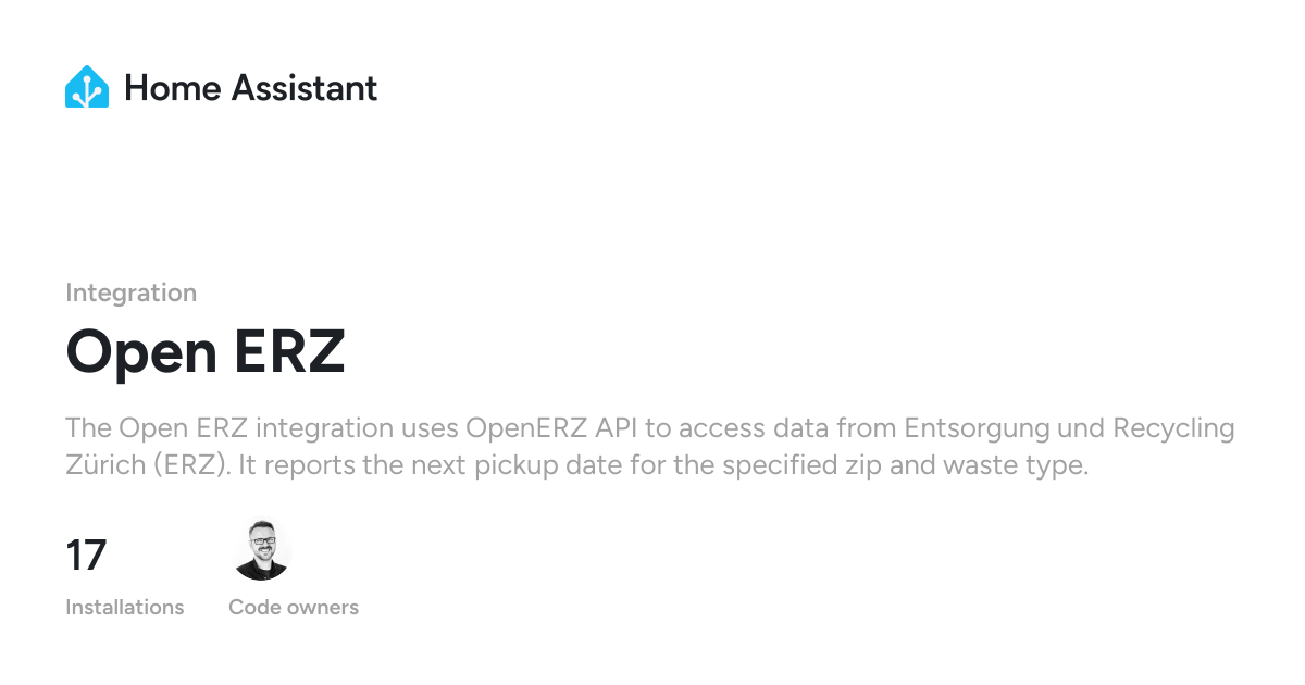 Open ERZ - Home Assistant