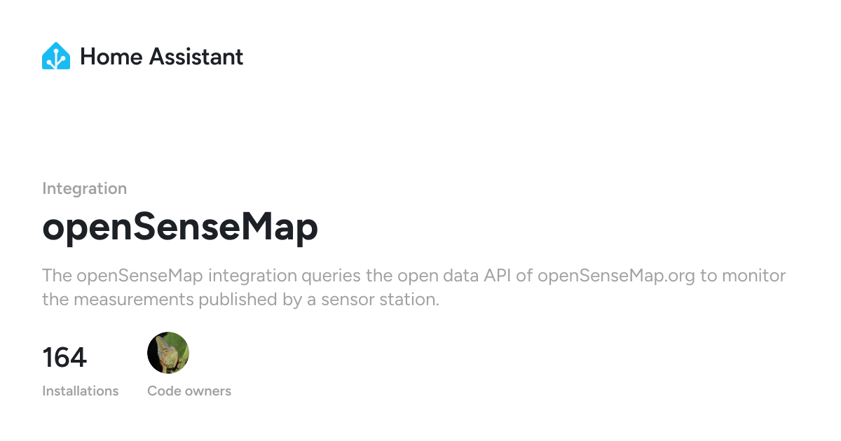 openSenseMap - Home Assistant