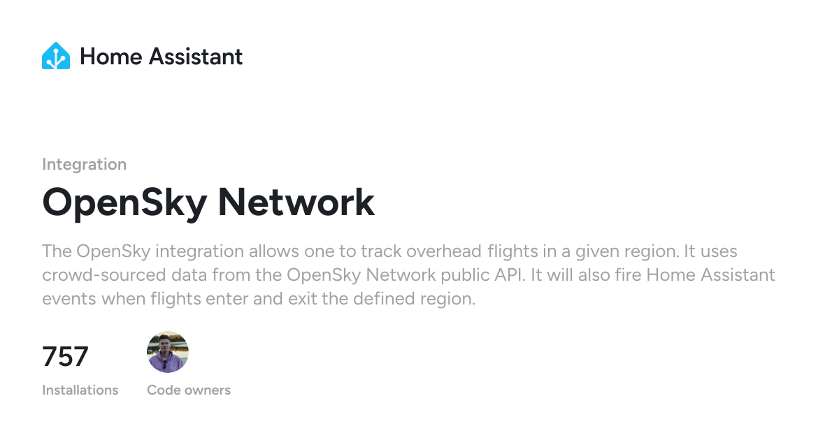 OpenSky Network - Home Assistant