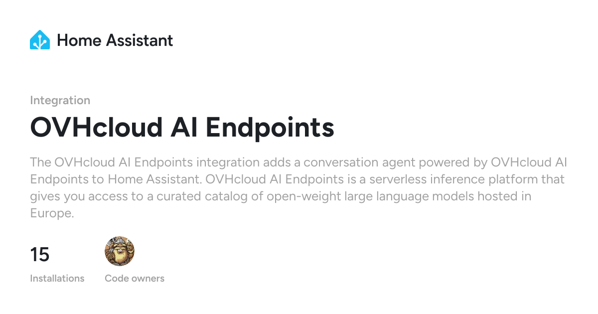 OVHcloud AI Endpoints - Home Assistant