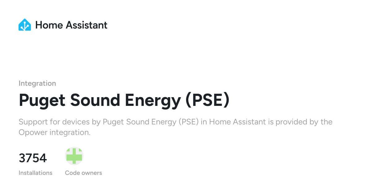 Puget Sound Energy (PSE) - Home Assistant