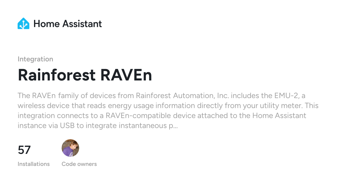 Rainforest RAVEn - Home Assistant