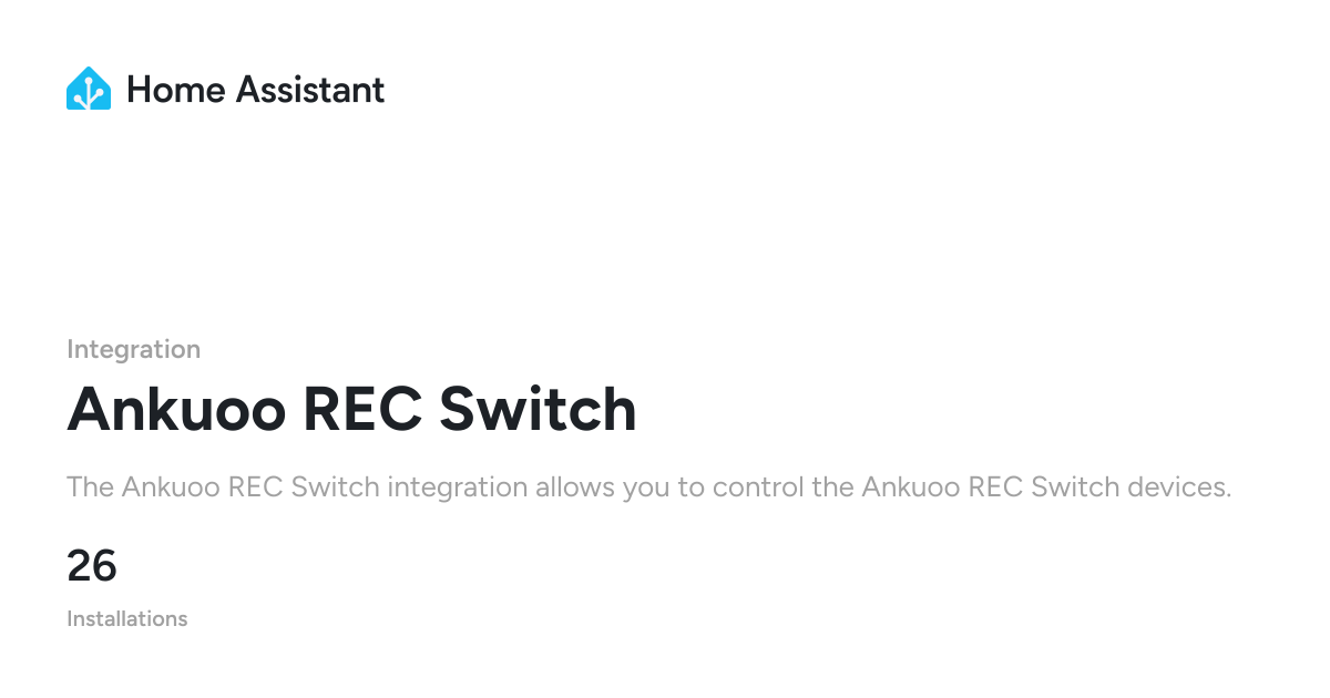 Ankuoo REC Switch - Home Assistant