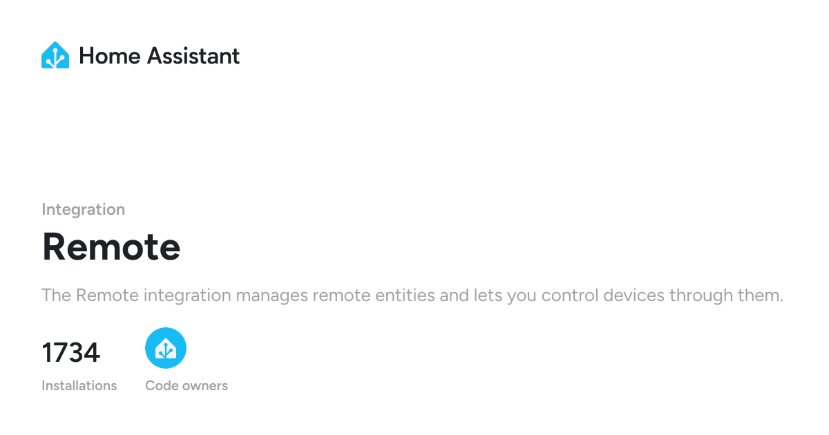 Remote - Home Assistant
