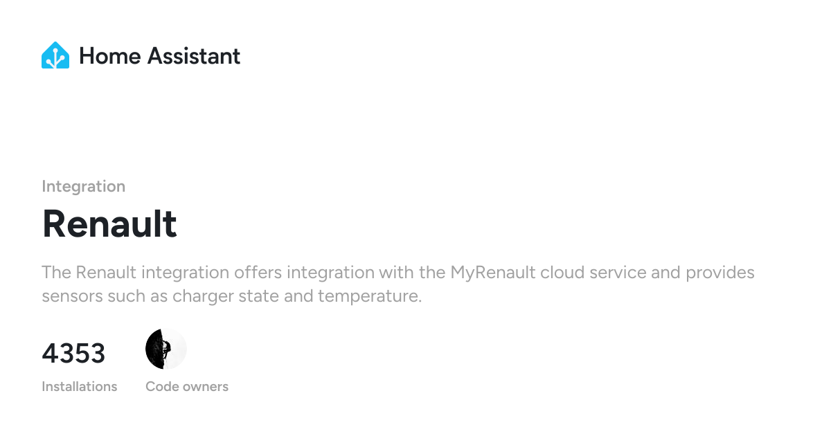 Renault - Home Assistant