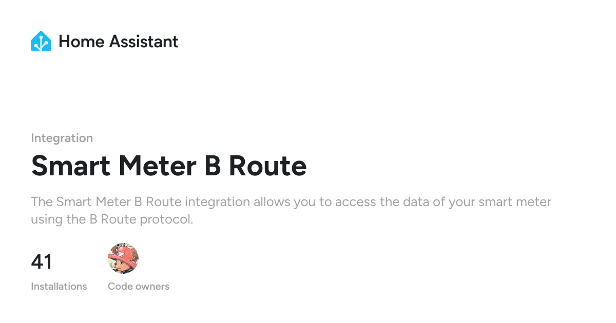 Smart Meter B Route - Home Assistant