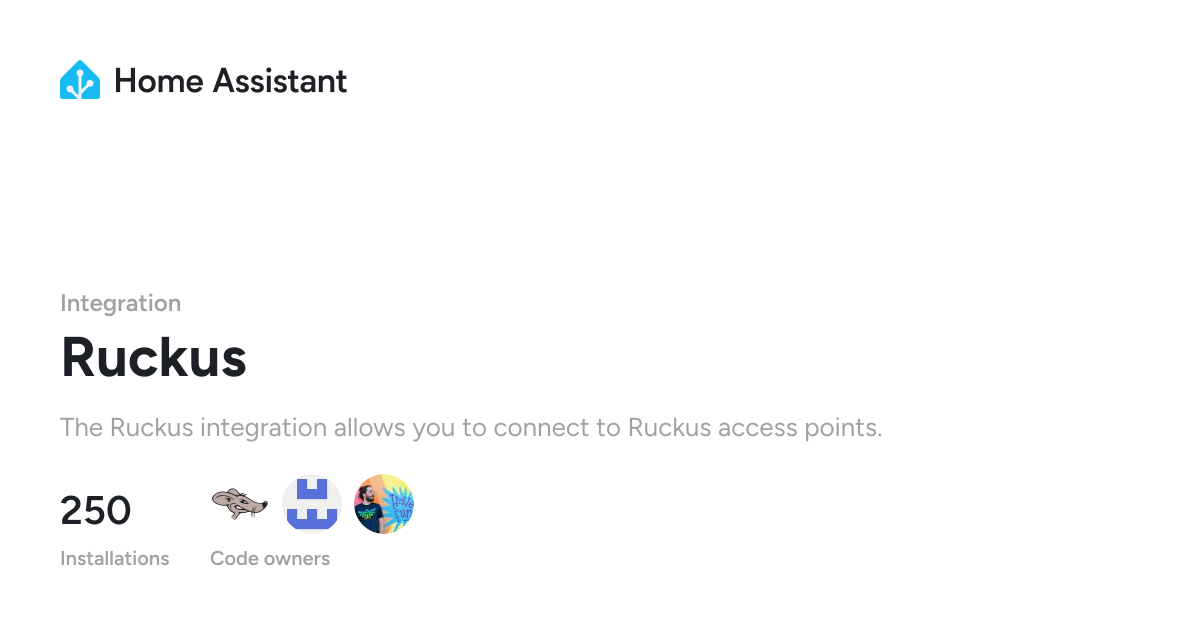 Ruckus - Home Assistant