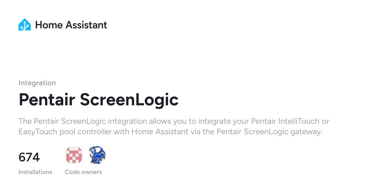 Pentair ScreenLogic - Home Assistant