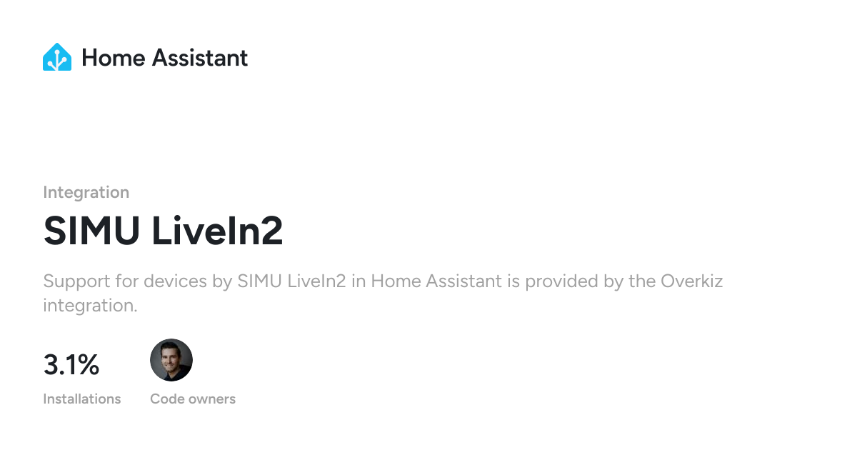 SIMU LiveIn2 - Home Assistant