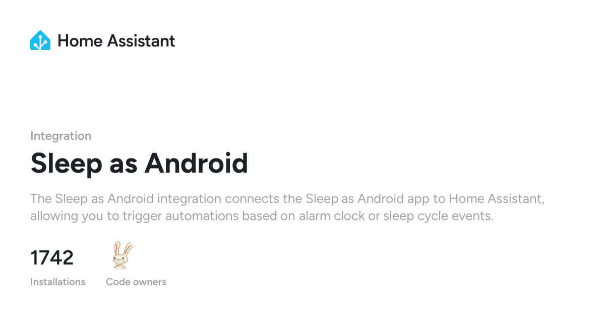 Sleep as Android - Home Assistant