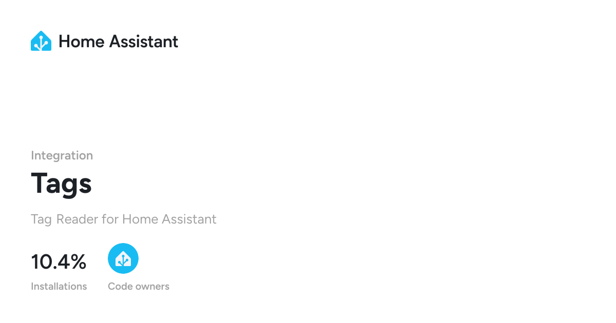 Tags - Home Assistant
