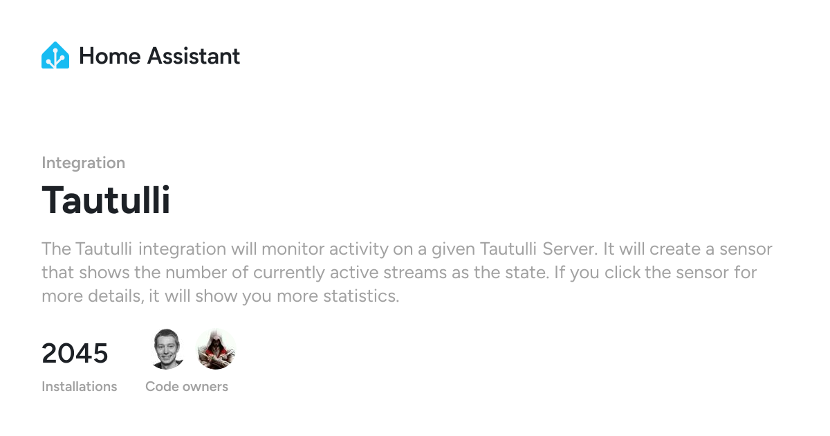 Tautulli - Home Assistant