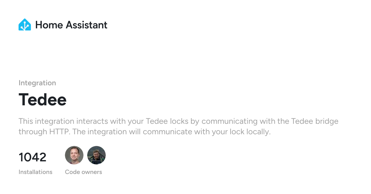 Tedee - Home Assistant