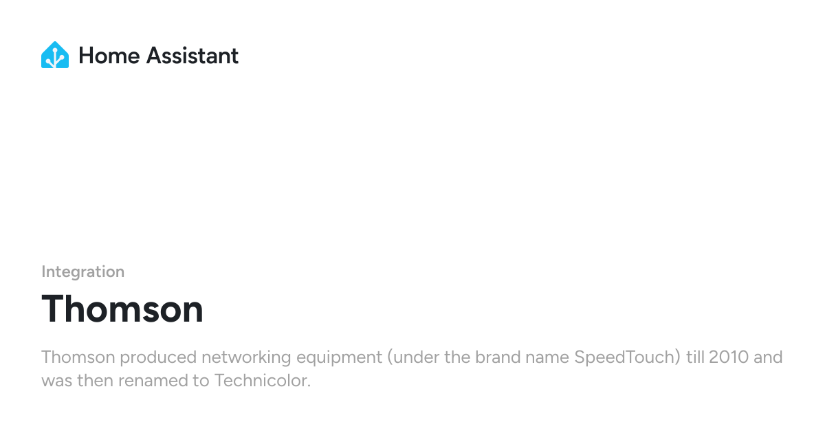 Thomson - Home Assistant