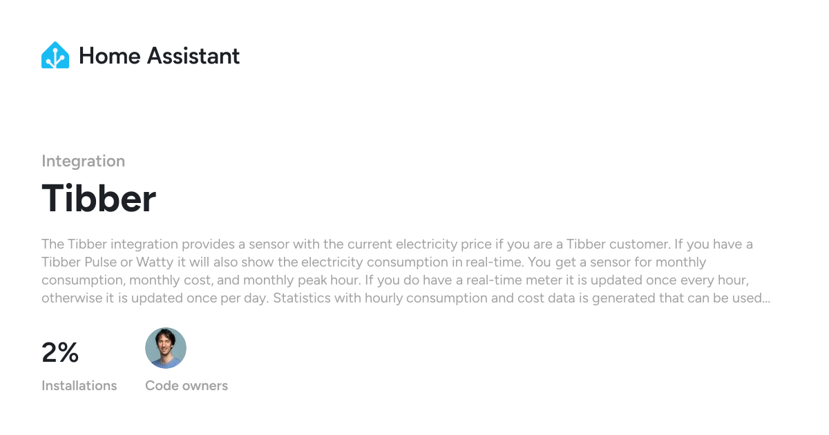 Tibber - Home Assistant