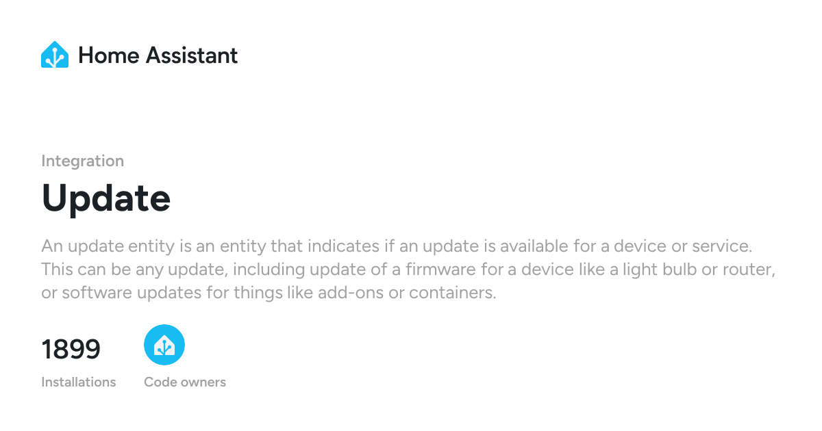 Update - Home Assistant