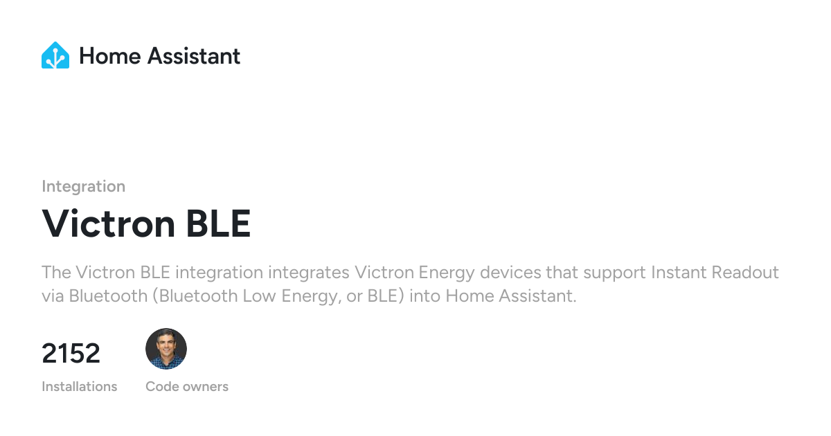Victron BLE - Home Assistant