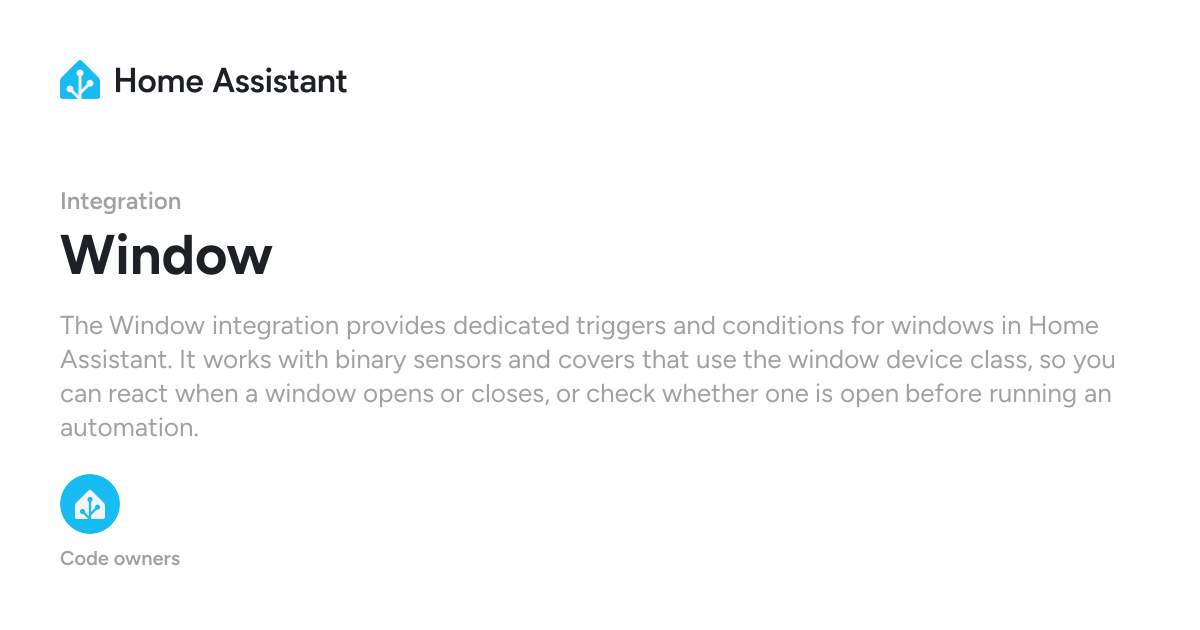 Window - Home Assistant